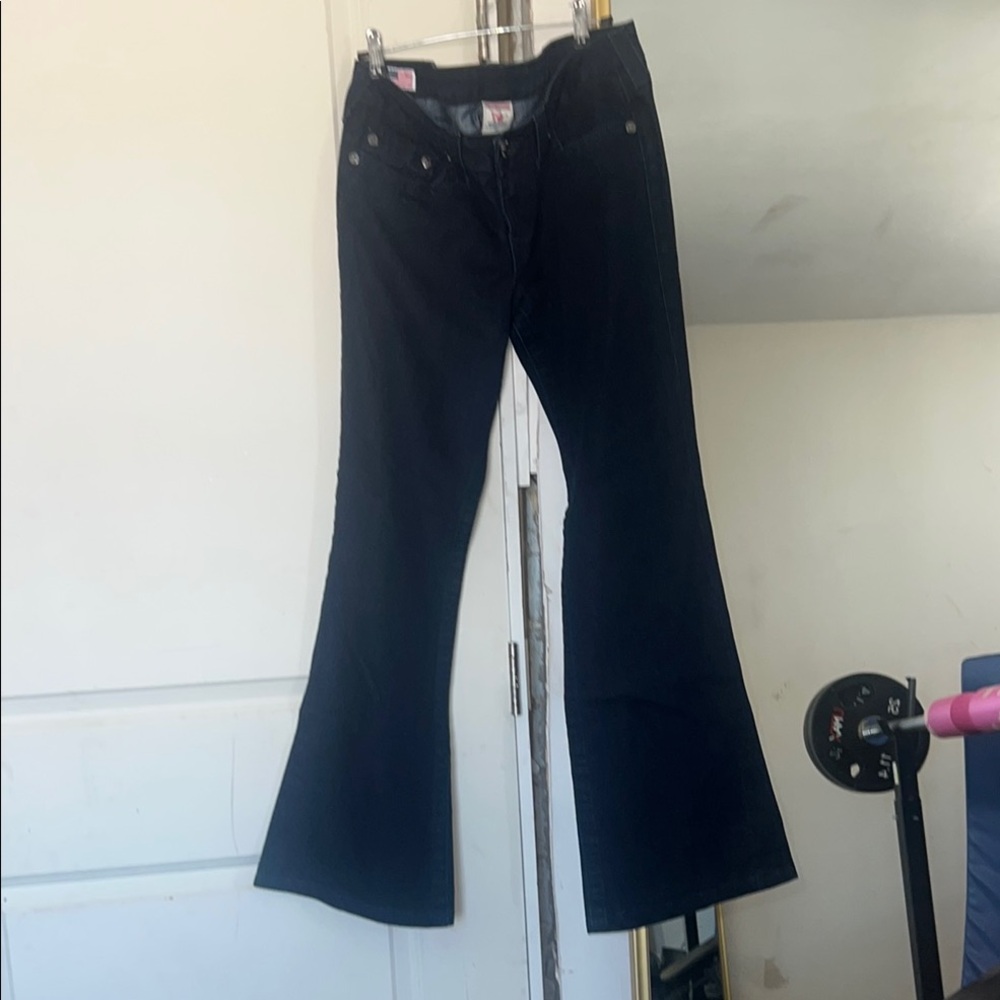 True Religion Black Flare Jeans